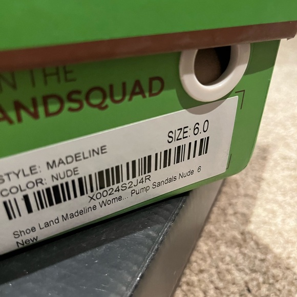 Shoelace nude heeled sandals - Picture 5 of 5